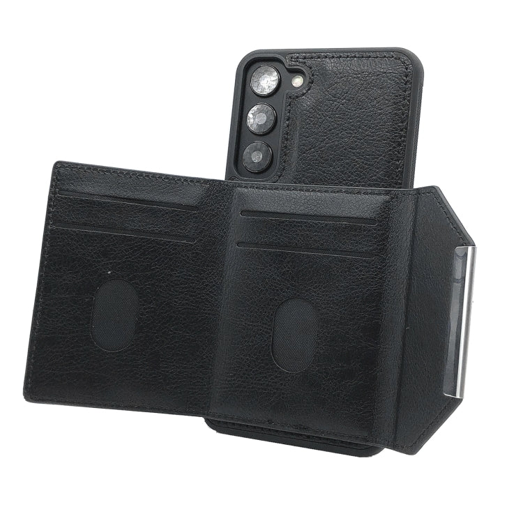For Samsung Galaxy S24 5G Solid Color Metal Buckle Card Slots Bag Phone Case(Black) - HoMEdemic™ 