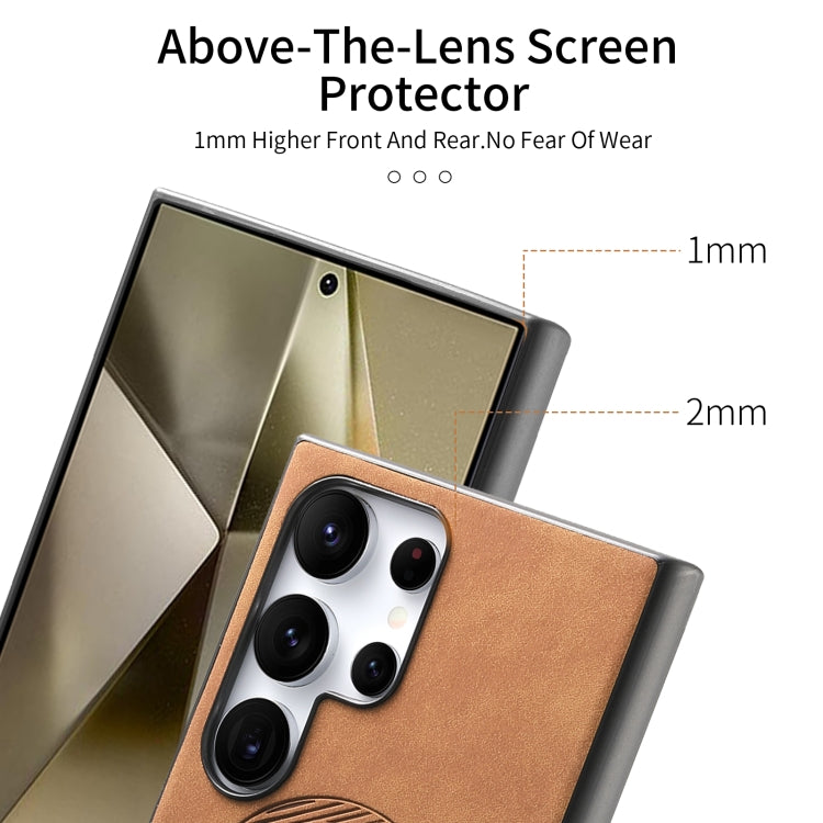 For Samsung Galaxy S24 5G Solid Color Retro Magsafe PU Back Cover Phone Case(Brown) - HoMEdemic™ 