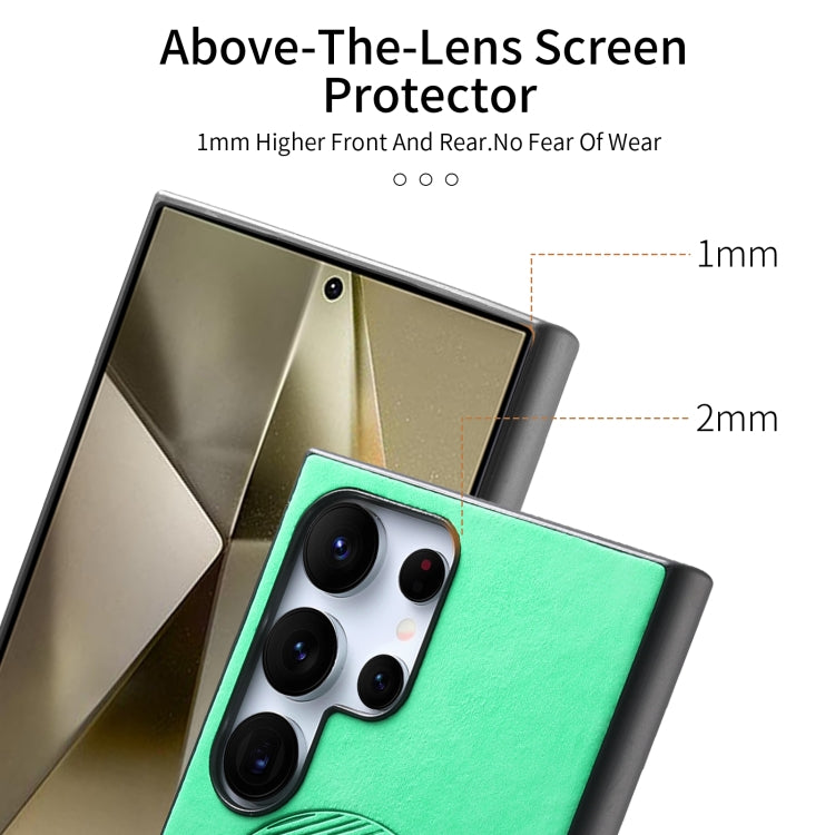 For Samsung Galaxy S24 5G Solid Color Retro Magsafe PU Back Cover Phone Case(Green) - HoMEdemic™ 