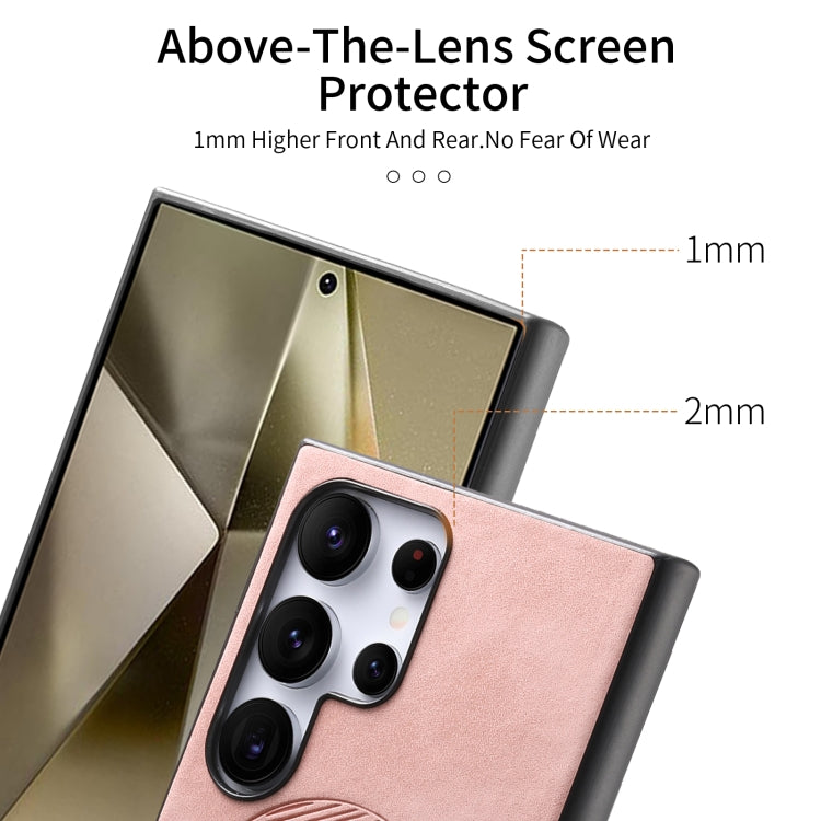For Samsung Galaxy S24 5G Solid Color Retro Magsafe PU Back Cover Phone Case(Pink) - HoMEdemic™ 