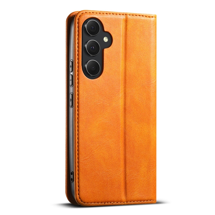 For Samsung Galaxy S24 5G Suteni J02 Oil Wax Wallet Leather Phone Case(Khaki) - HoMEdemic™ 