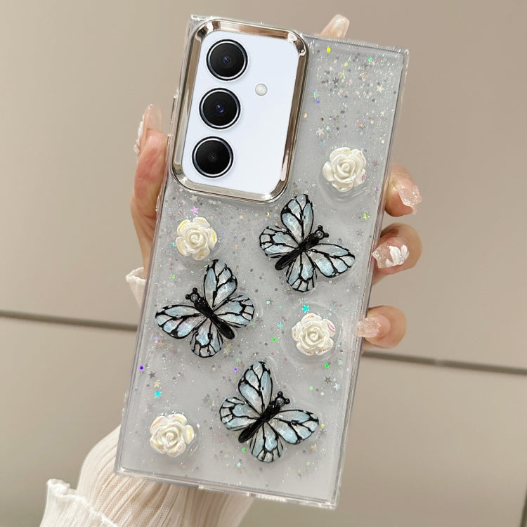 For Samsung Galaxy S24 5G Three-dimensional Butterfly Glitter TPU  Phone Case(Blue) - HoMEdemic™ 