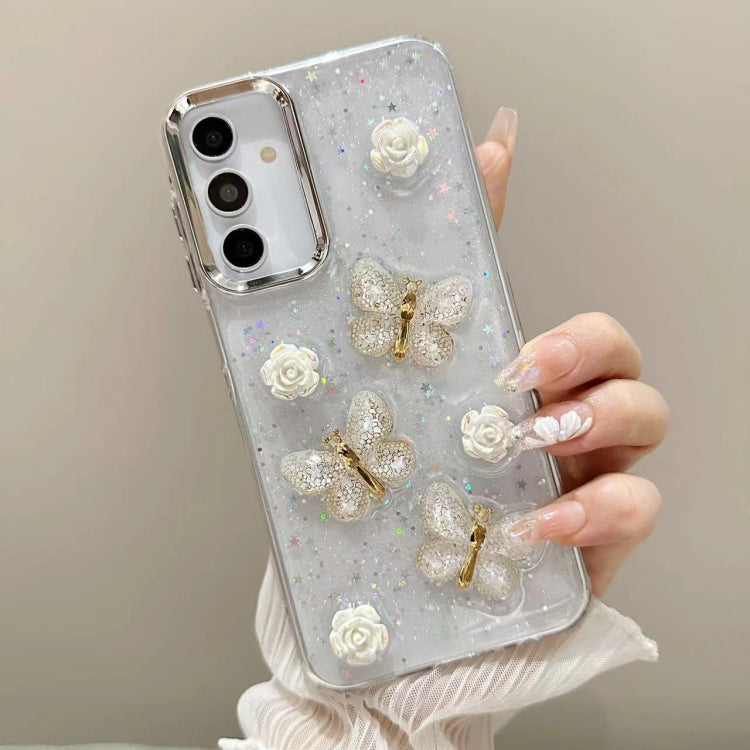 For Samsung Galaxy S24 5G Three-dimensional Butterfly Glitter TPU  Phone Case(Gold) - HoMEdemic™ 