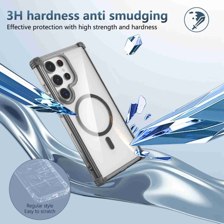For Samsung Galaxy S24 5G Transparent MagSafe Magnetic Phone Case(Black) - HoMEdemic™ 
