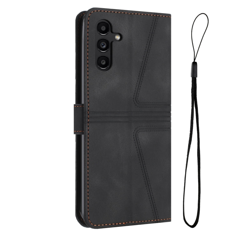 For Samsung Galaxy S24 5G Triangle Solid Color Leather Phone Case(Black) - HoMEdemic™ 