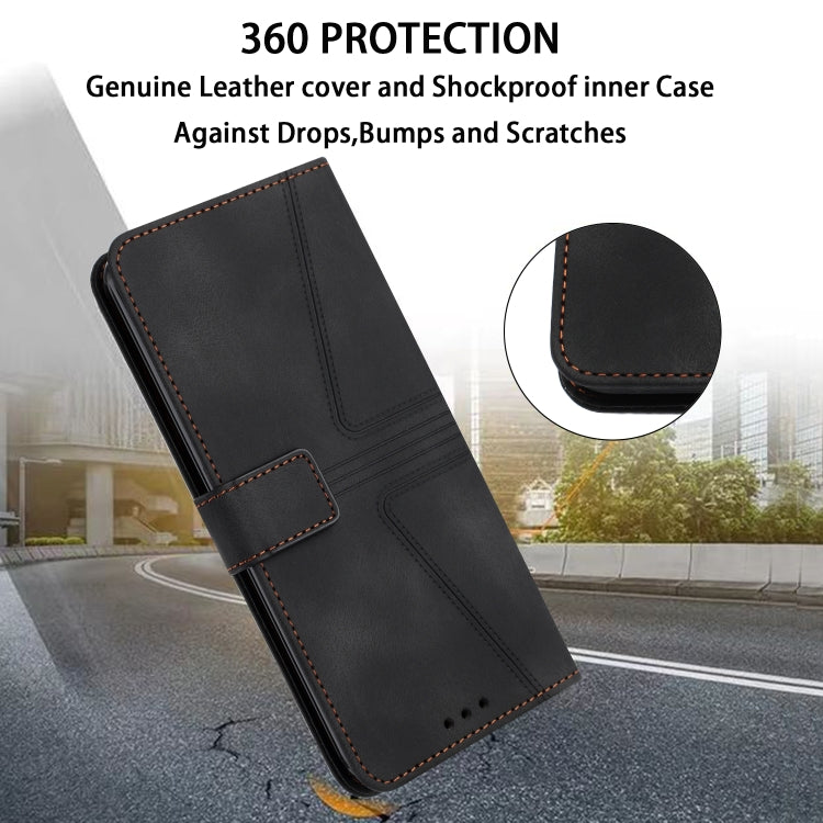 For Samsung Galaxy S24 5G Triangle Solid Color Leather Phone Case(Black) - HoMEdemic™ 