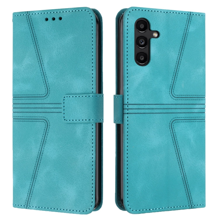 For Samsung Galaxy S24 5G Triangle Solid Color Leather Phone Case(Green) - HoMEdemic™ 