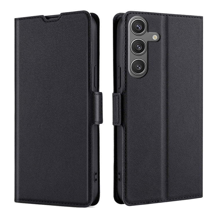 For Samsung Galaxy S24 5G Ultra-thin Voltage Side Buckle Horizontal Flip Leather Phone Case(Black) - HoMEdemic™ 