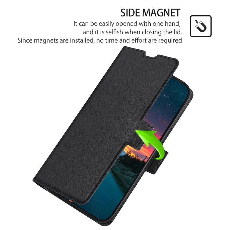 For Samsung Galaxy S24 5G Ultra-thin Voltage Side Buckle Horizontal Flip Leather Phone Case(Black) - HoMEdemic™ 