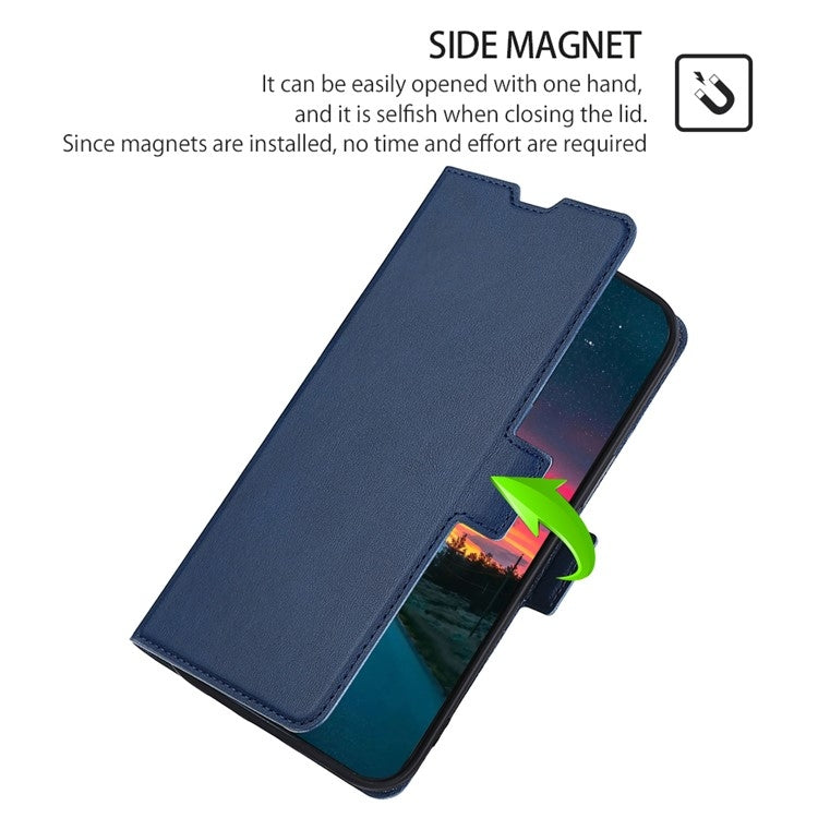 For Samsung Galaxy S24 5G Ultra-thin Voltage Side Buckle Horizontal Flip Leather Phone Case(Blue) - HoMEdemic™ 