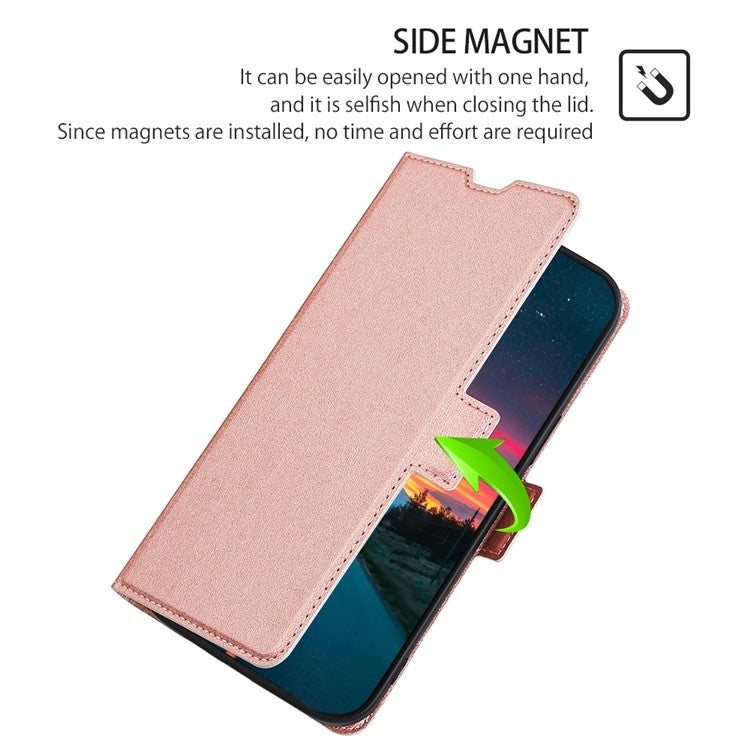 For Samsung Galaxy S24 5G Ultra-thin Voltage Side Buckle Horizontal Flip Leather Phone Case(Rose Gold) - HoMEdemic™ 