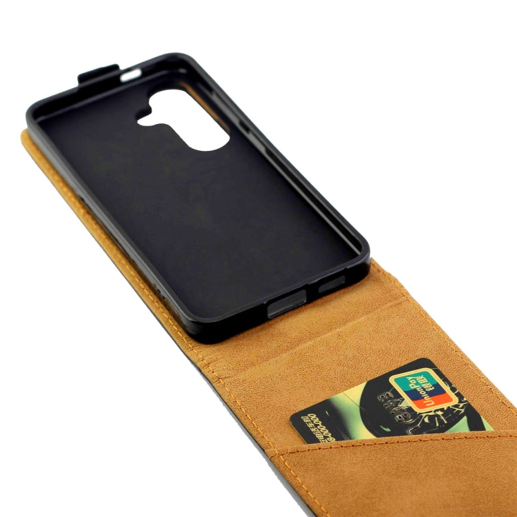 For Samsung Galaxy S24 5G Vertical Flip Leather Case with Card Slot(Black) - HoMEdemic™ 