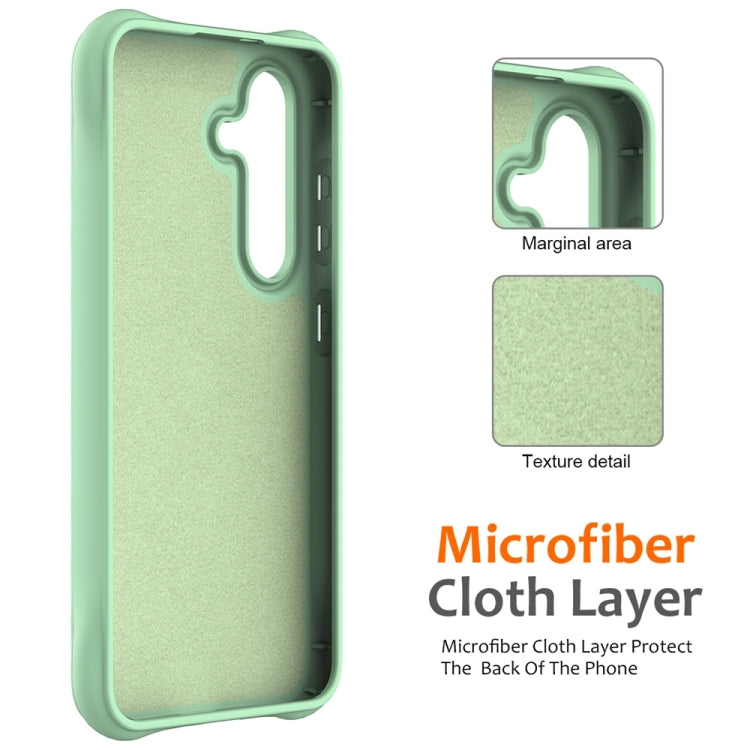 For Samsung Galaxy S24 5G Wave Texture MagSafe Magnetic Liquid Silicone Phone Case(Green) - HoMEdemic™ 