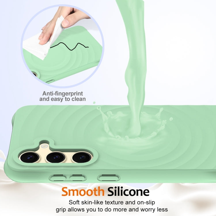 For Samsung Galaxy S24 5G Wave Texture MagSafe Magnetic Liquid Silicone Phone Case(Green) - HoMEdemic™ 