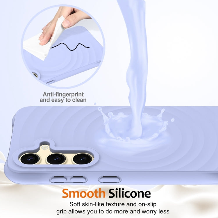 For Samsung Galaxy S24 5G Wave Texture MagSafe Magnetic Liquid Silicone Phone Case(Purple) - HoMEdemic™ 