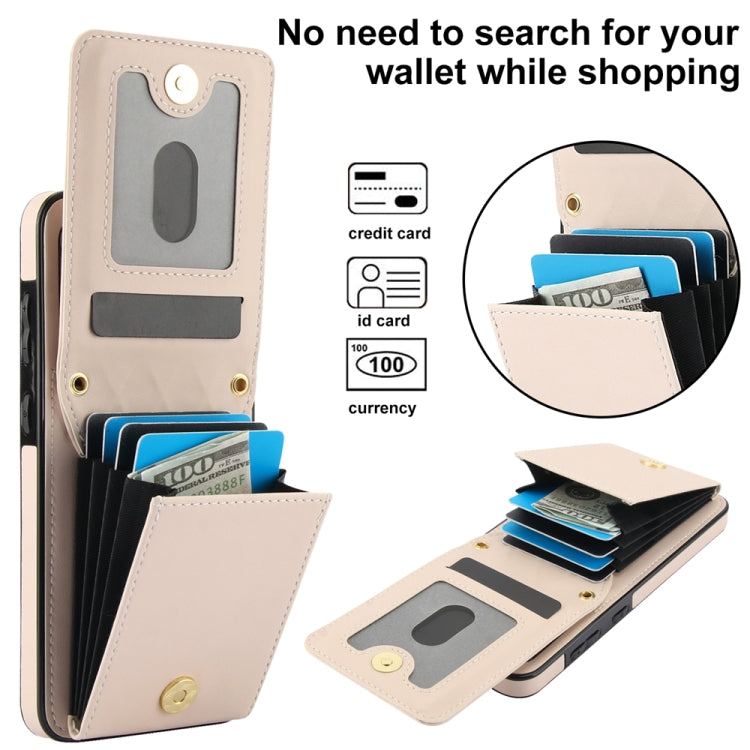 For Samsung Galaxy S24 5G YM015 Crossbody Rhombic Card Bag RFID Phone Case(White) - HoMEdemic™ 