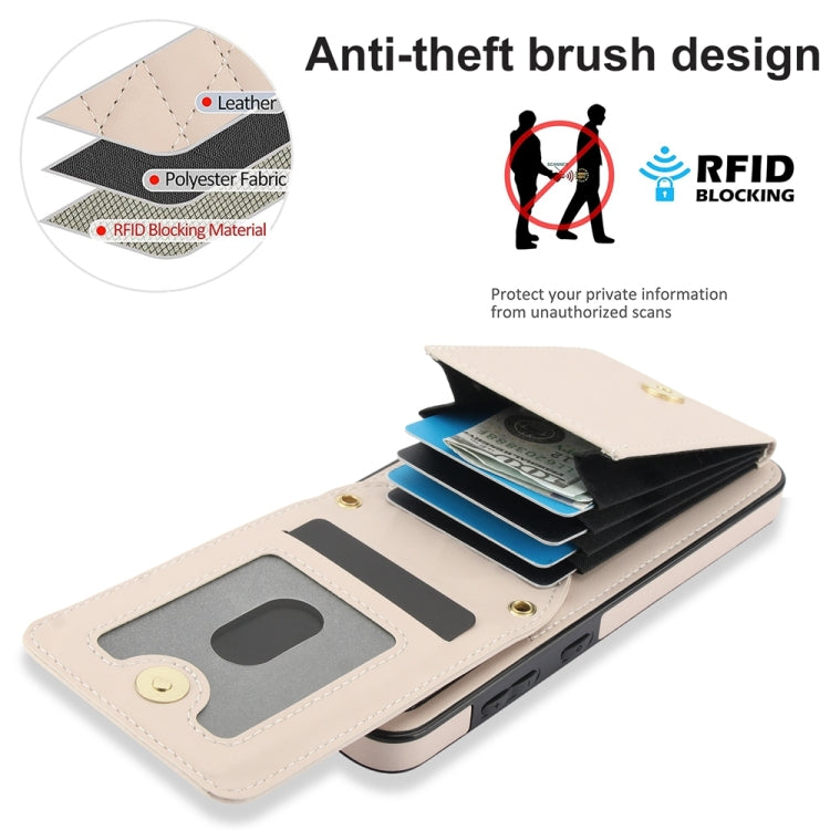 For Samsung Galaxy S24 5G YM015 Crossbody Rhombic Card Bag RFID Phone Case(White) - HoMEdemic™ 