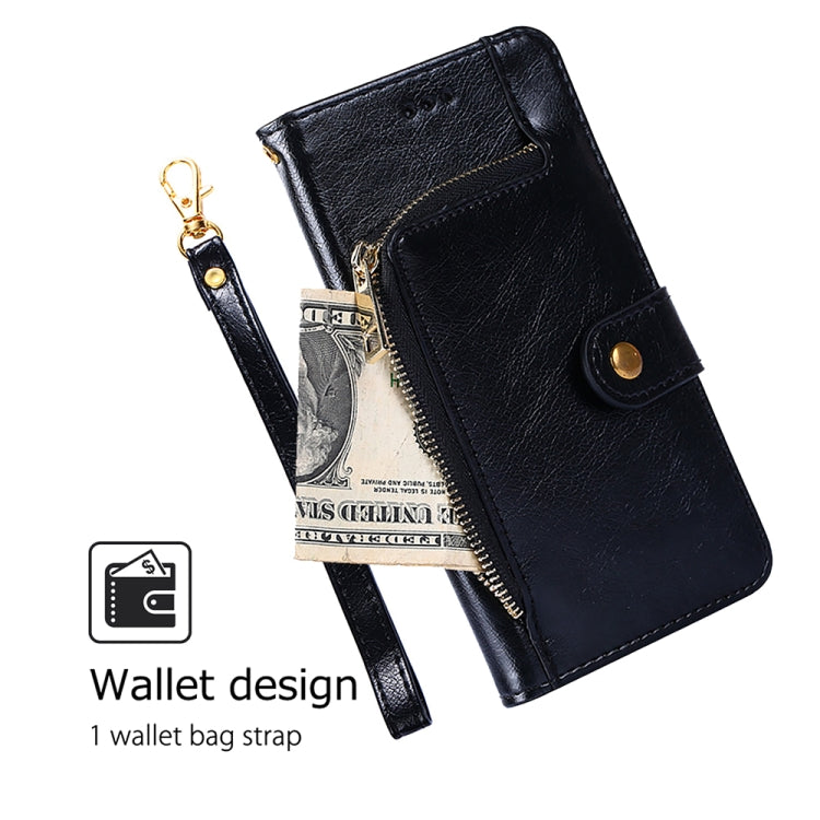 For Samsung Galaxy S24 5G Zipper Bag Leather Phone Case(Black) - HoMEdemic™ 