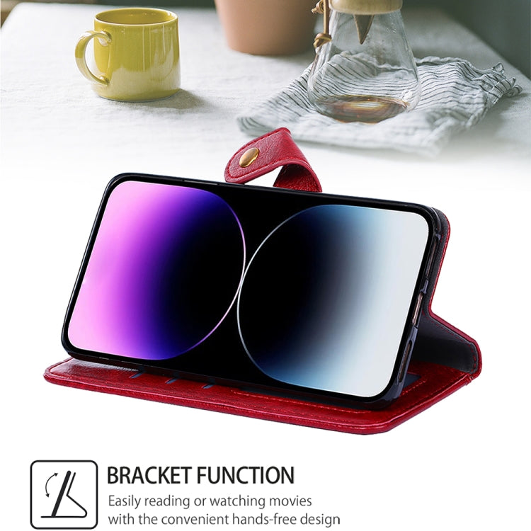 For Samsung Galaxy S24 5G Zipper Bag Leather Phone Case(Red) - HoMEdemic™ 
