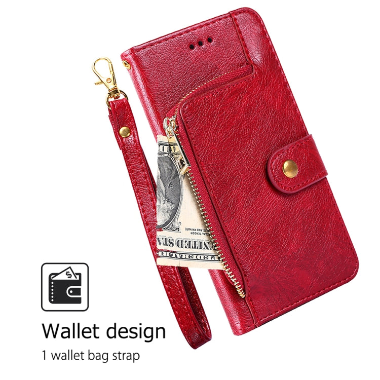 For Samsung Galaxy S24 5G Zipper Bag Leather Phone Case(Red) - HoMEdemic™ 