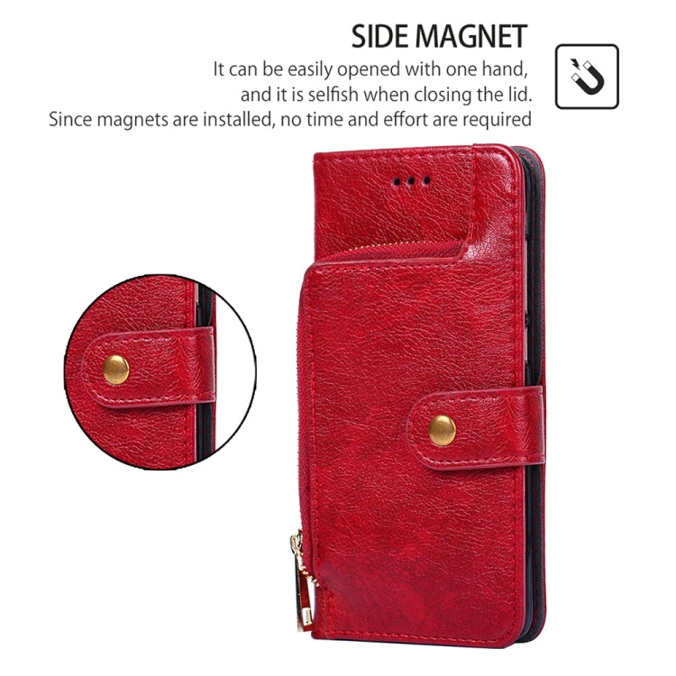 For Samsung Galaxy S24 5G Zipper Bag Leather Phone Case(Red) - HoMEdemic™ 