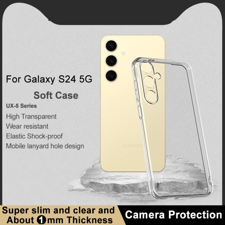 For Samsung Galaxy S24 5G imak UX-5 Series Transparent Shockproof TPU Protective Case(Transparent) - HoMEdemic™ 