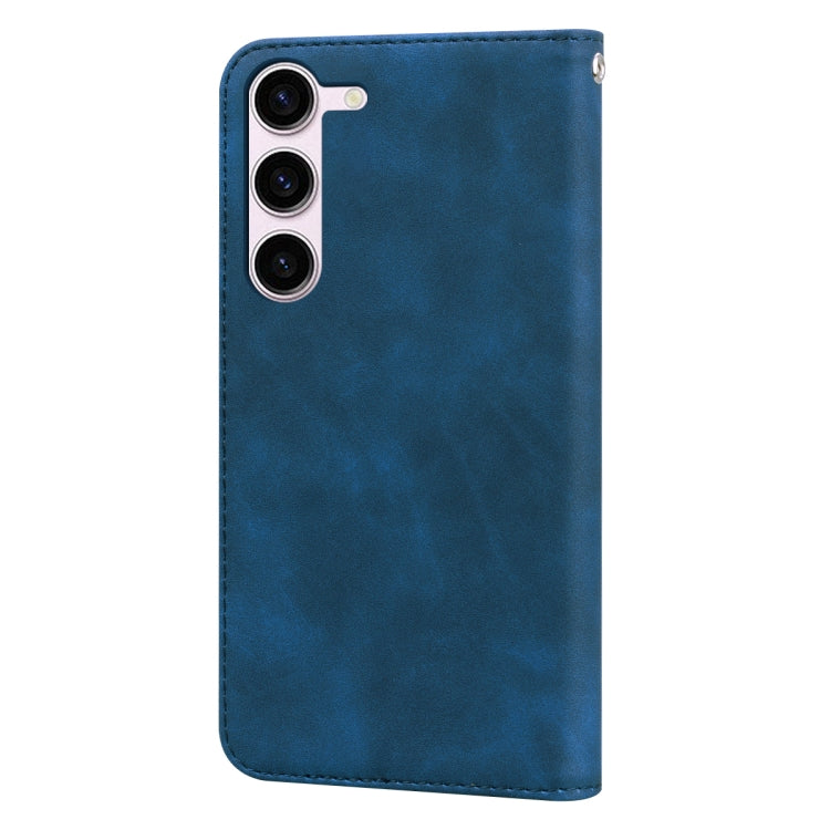 For Samsung Galaxy S24 Frosted Business Magnetic Horizontal Flip PU Phone Case(Blue) - HoMEdemic™ 
