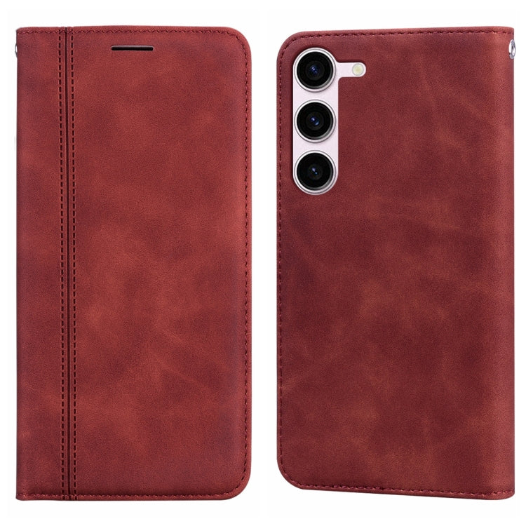 For Samsung Galaxy S24 Frosted Business Magnetic Horizontal Flip PU Phone Case(Brown) - HoMEdemic™ 