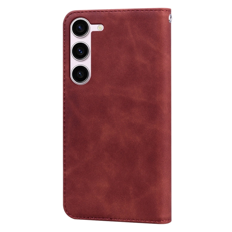 For Samsung Galaxy S24 Frosted Business Magnetic Horizontal Flip PU Phone Case(Brown) - HoMEdemic™ 