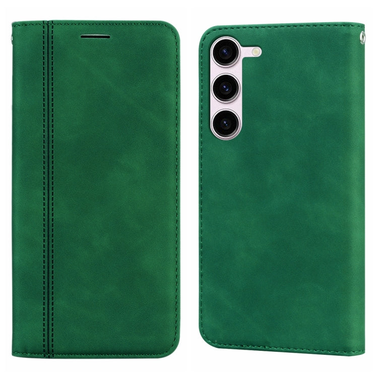 For Samsung Galaxy S24 Frosted Business Magnetic Horizontal Flip PU Phone Case(Green) - HoMEdemic™ 