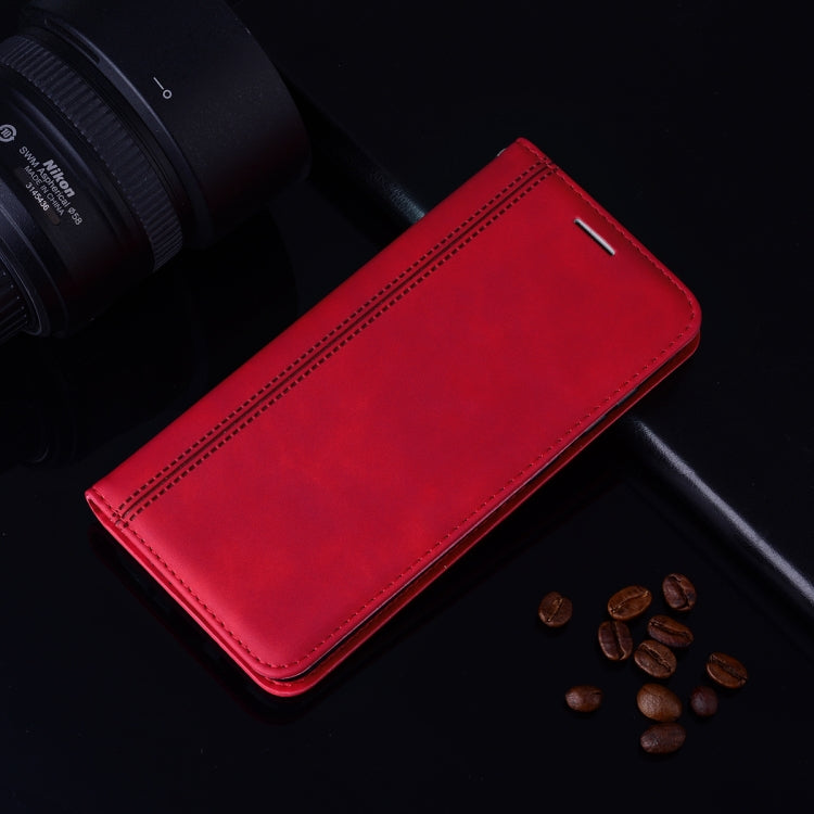 For Samsung Galaxy S24 Frosted Business Magnetic Horizontal Flip PU Phone Case(Red) - HoMEdemic™ 
