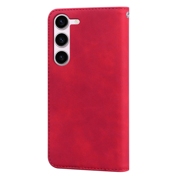 For Samsung Galaxy S24 Frosted Business Magnetic Horizontal Flip PU Phone Case(Red) - HoMEdemic™ 