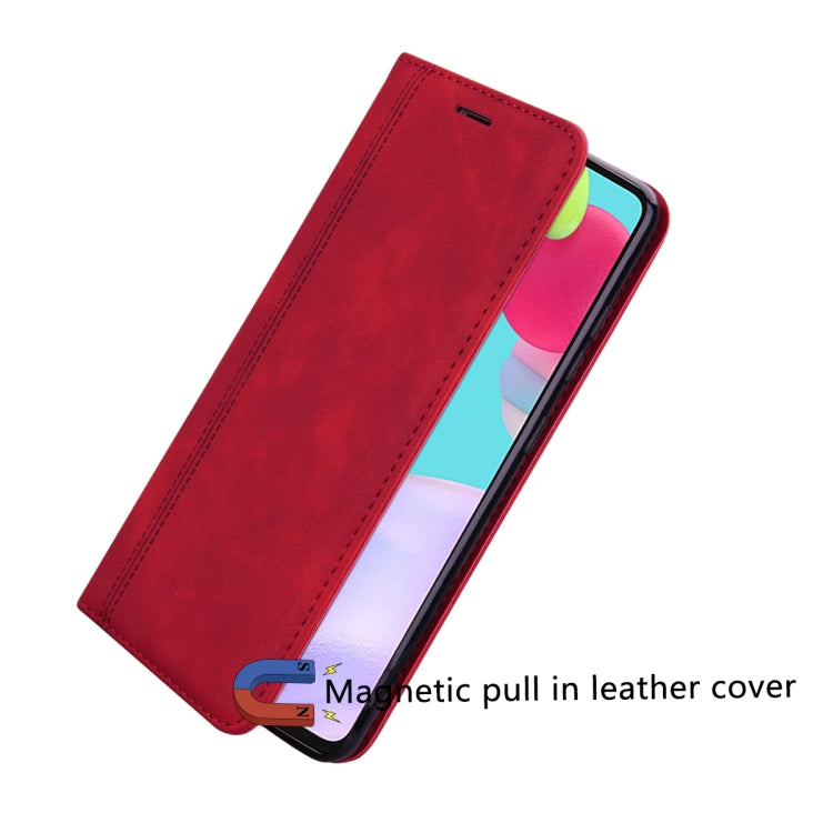 For Samsung Galaxy S24 Frosted Business Magnetic Horizontal Flip PU Phone Case(Red) - HoMEdemic™ 