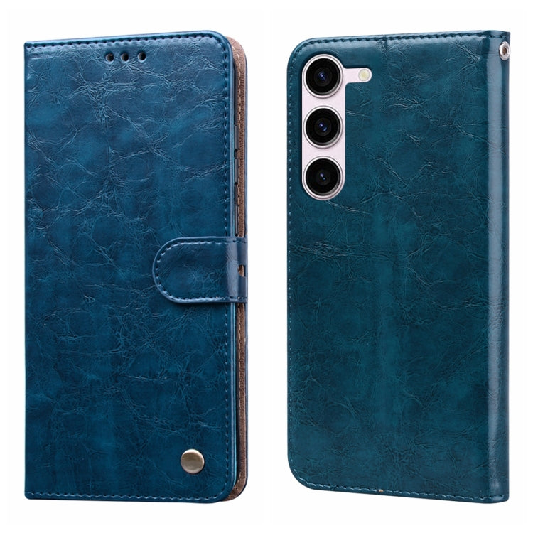 For Samsung Galaxy S24 Oil Wax Texture Shockproof Flip Leather Phone Case(Blue) - HoMEdemic™ 