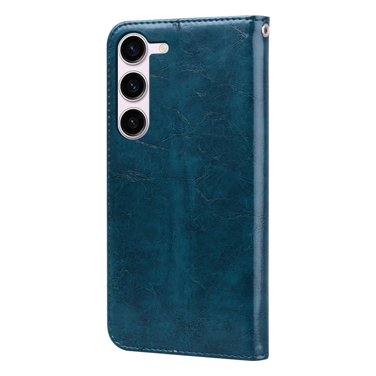 For Samsung Galaxy S24 Oil Wax Texture Shockproof Flip Leather Phone Case(Blue) - HoMEdemic™ 