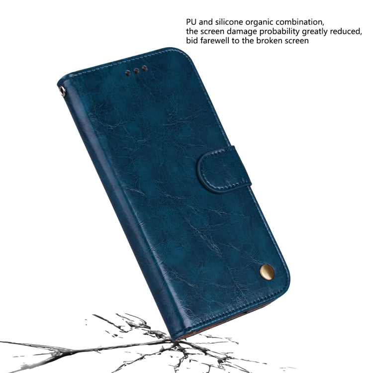 For Samsung Galaxy S24 Oil Wax Texture Shockproof Flip Leather Phone Case(Blue) - HoMEdemic™ 