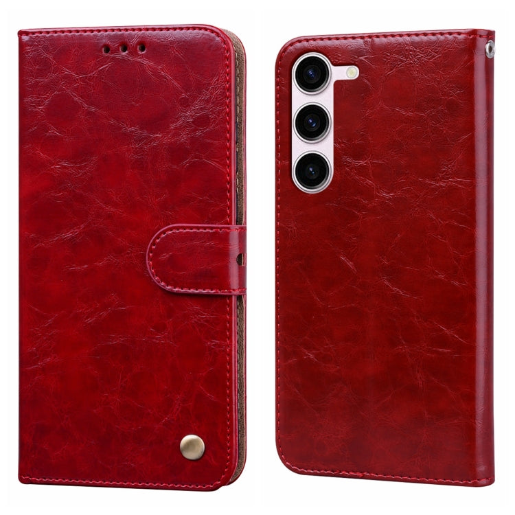 For Samsung Galaxy S24 Oil Wax Texture Shockproof Flip Leather Phone Case(Red) - HoMEdemic™ 