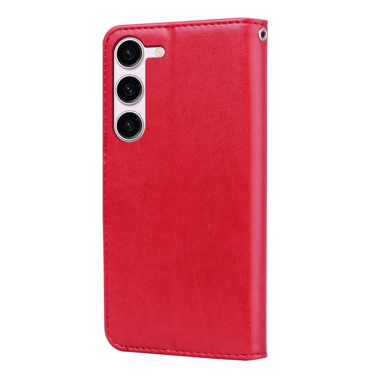 For Samsung Galaxy S24 Rose Embossed Flip PU Leather Phone Case(Red) - HoMEdemic™ 