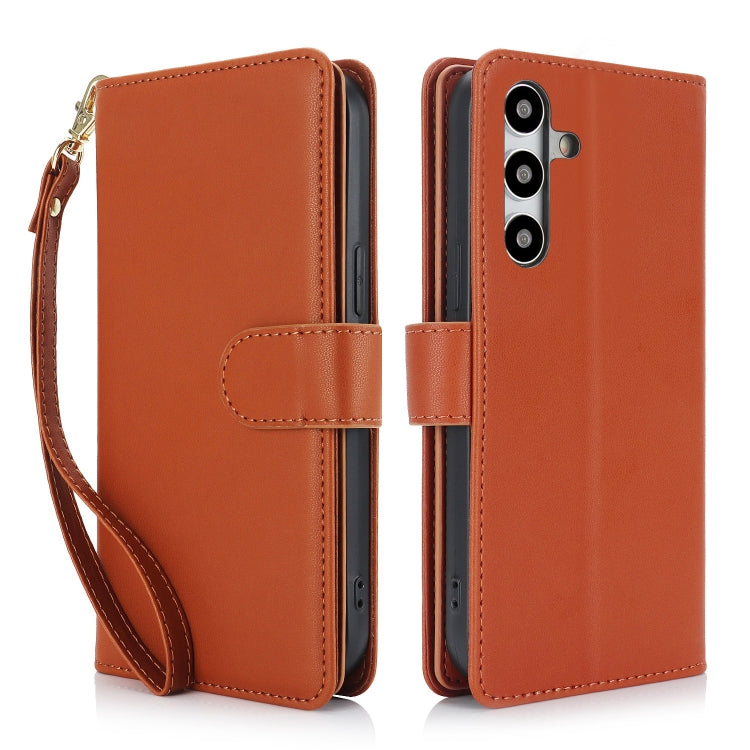 For Samsung Galaxy S24 / S25 5G Multi-Card Wallet RFID Leather Phone Case(Brown) - HoMEdemic™ 