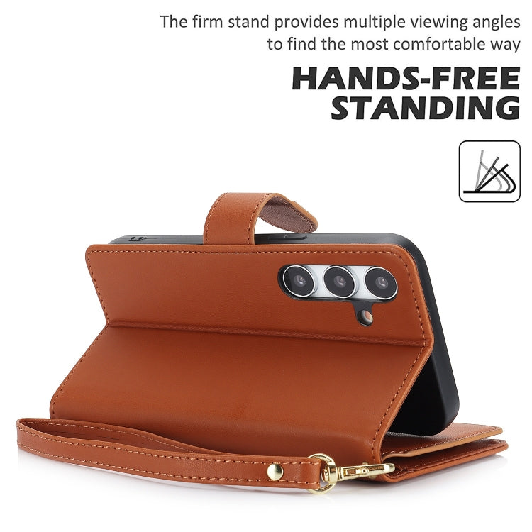 For Samsung Galaxy S24 / S25 5G Multi-Card Wallet RFID Leather Phone Case(Brown) - HoMEdemic™ 