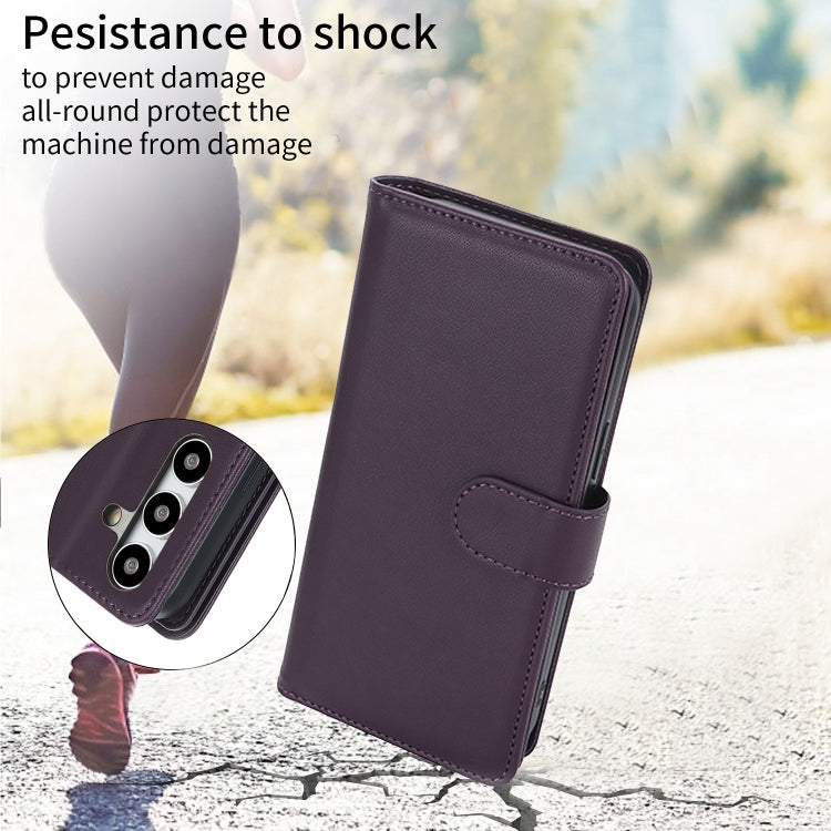 For Samsung Galaxy S24 / S25 5G Multi-Card Wallet RFID Leather Phone Case(Dark Purple) - HoMEdemic™ 