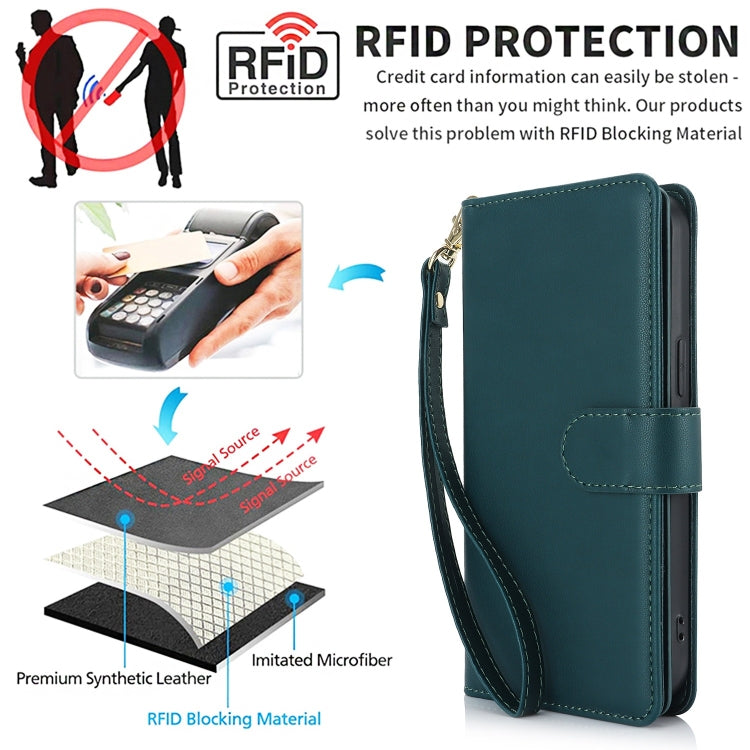 For Samsung Galaxy S24 / S25 5G Multi-Card Wallet RFID Leather Phone Case(Green) - HoMEdemic™ 