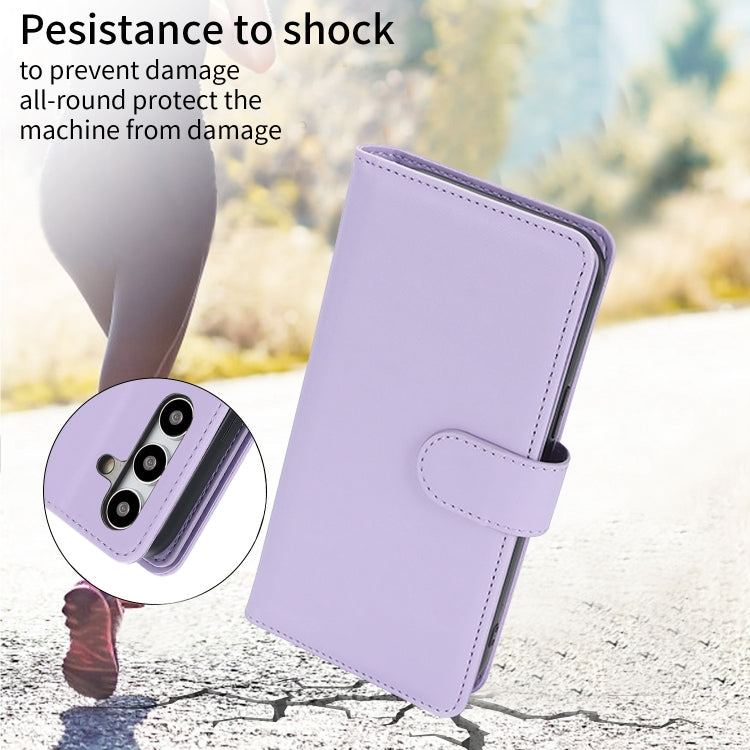 For Samsung Galaxy S24 / S25 5G Multi-Card Wallet RFID Leather Phone Case(Light Purple) - HoMEdemic™ 