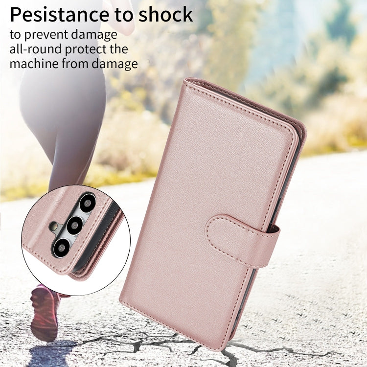 For Samsung Galaxy S24 / S25 5G Multi-Card Wallet RFID Leather Phone Case(Rose Gold) - HoMEdemic™ 