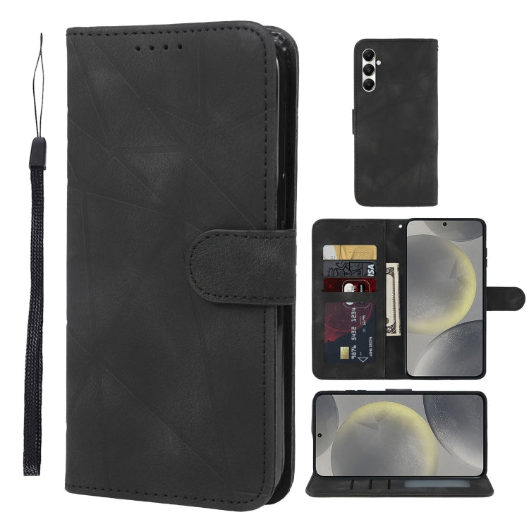 For Samsung Galaxy S24 / S25 5G Skin Feel Geometric Lines Leather Phone Case(Black) - HoMEdemic™ 