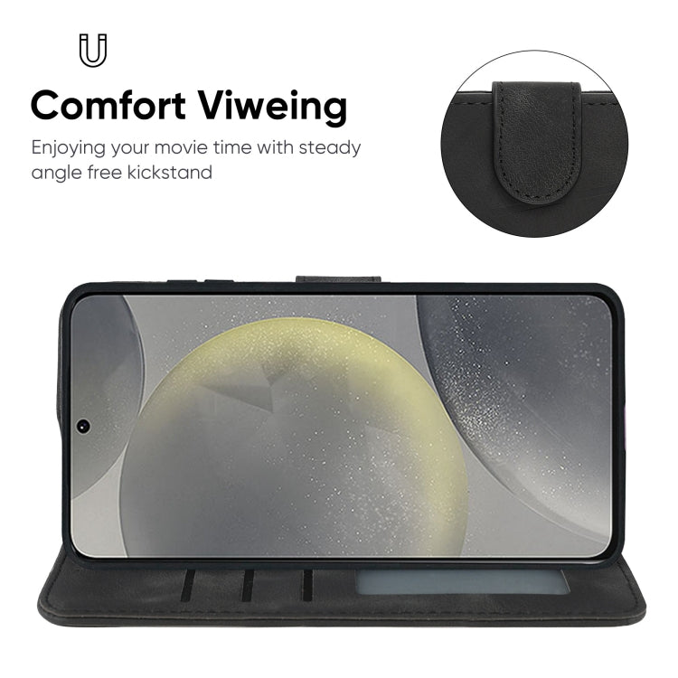 For Samsung Galaxy S24 / S25 5G Skin Feel Geometric Lines Leather Phone Case(Black) - HoMEdemic™ 