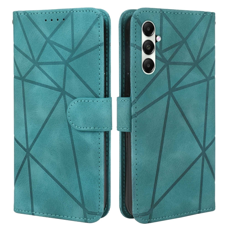 For Samsung Galaxy S24 / S25 5G Skin Feel Geometric Lines Leather Phone Case(Green) - HoMEdemic™ 