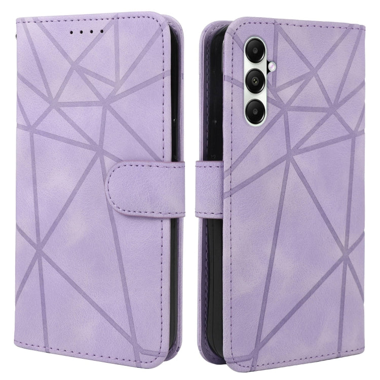 For Samsung Galaxy S24 / S25 5G Skin Feel Geometric Lines Leather Phone Case(Purple) - HoMEdemic™ 