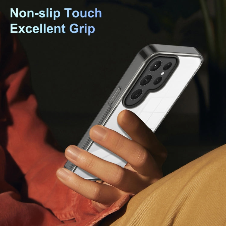 For Samsung Galaxy S24 Ultra 5G 2.5mm Anti-slip Clear Acrylic Hybrid TPU Phone Case(Black) - HoMEdemic™ 