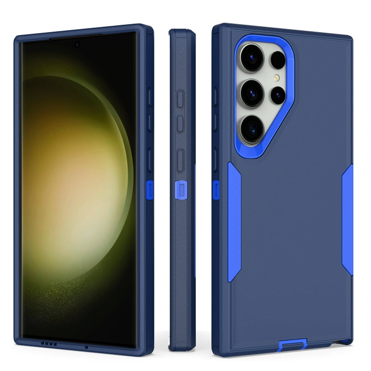 For Samsung Galaxy S24 Ultra 5G 2 in 1 PC Hybrid TPU Phone Case(Royal Blue+Dark Blue) - HoMEdemic™ 